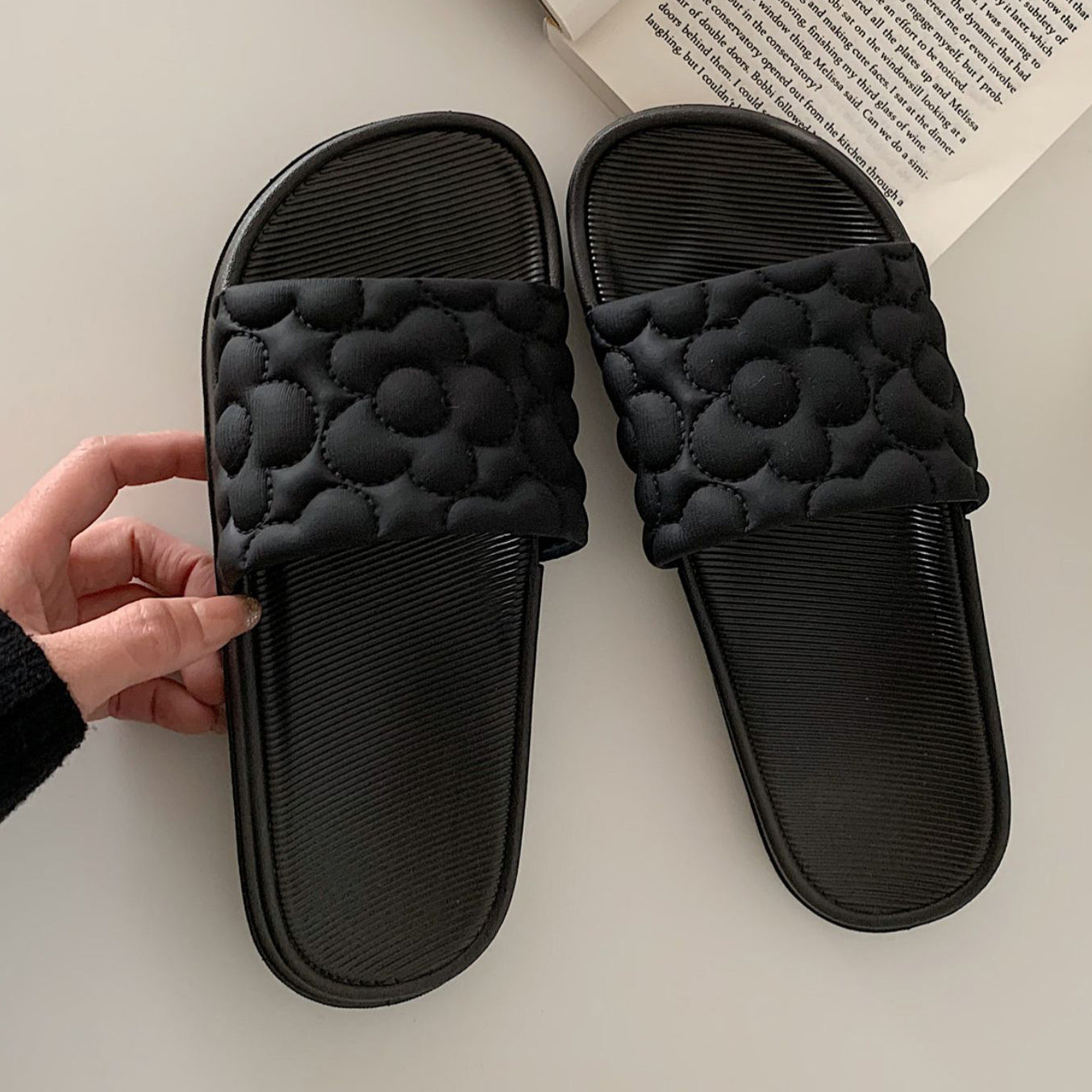 3color flower rubber roomshoes