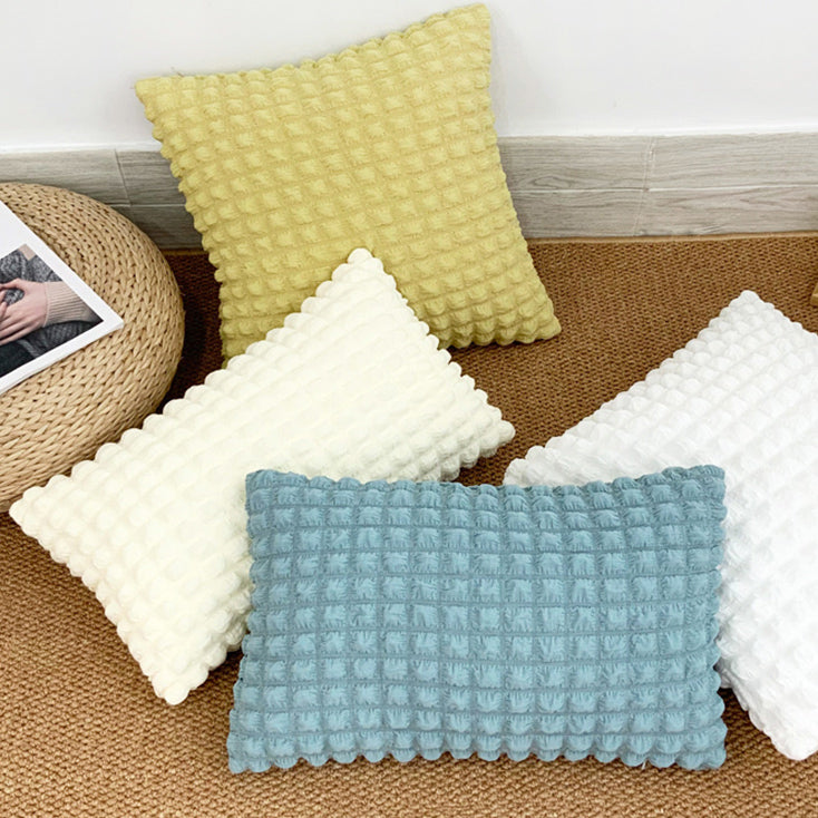 4color block bubbles cushion