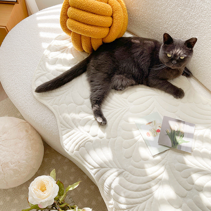3color leaf stitch sofa cover