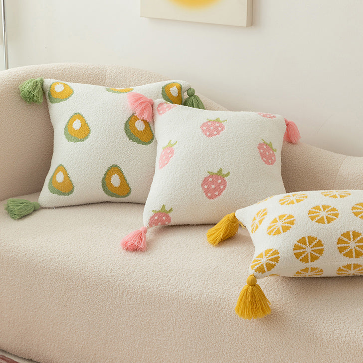 4design fruit knit cushion