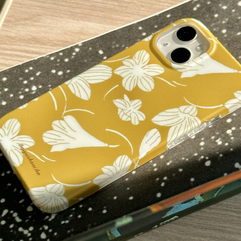 yellow simple flower iPhone case
