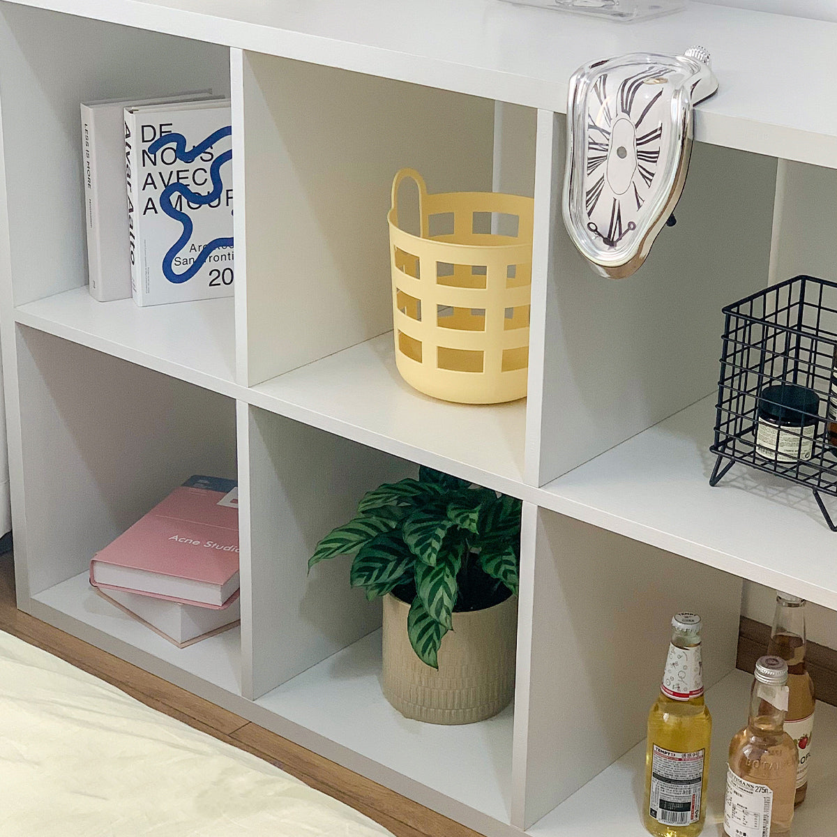 3size simple yellow basket