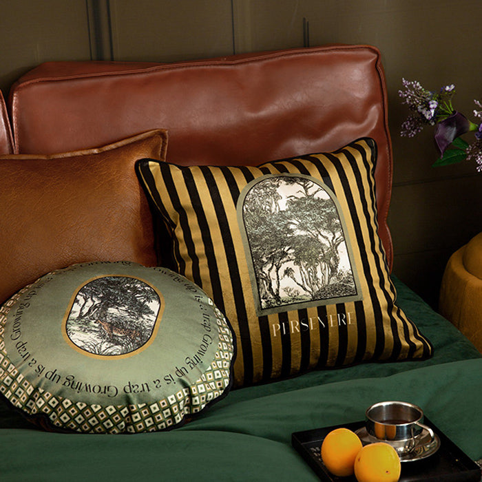 3design green persevere logo cushion