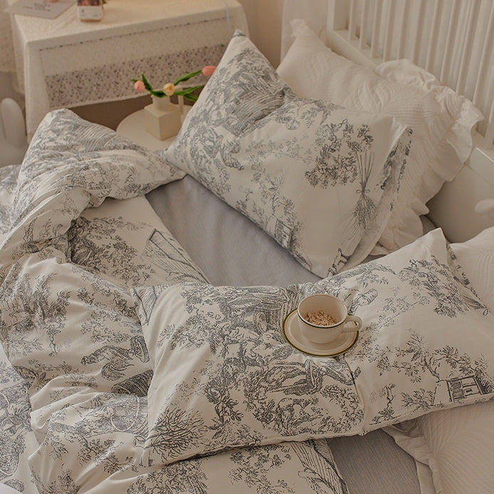 7design retro sketch bedlinen set