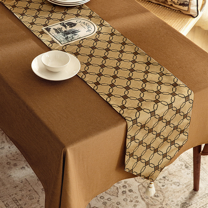 country road logo table runner