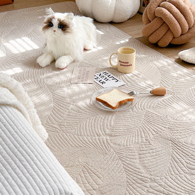 6color leaf stitch floor mat