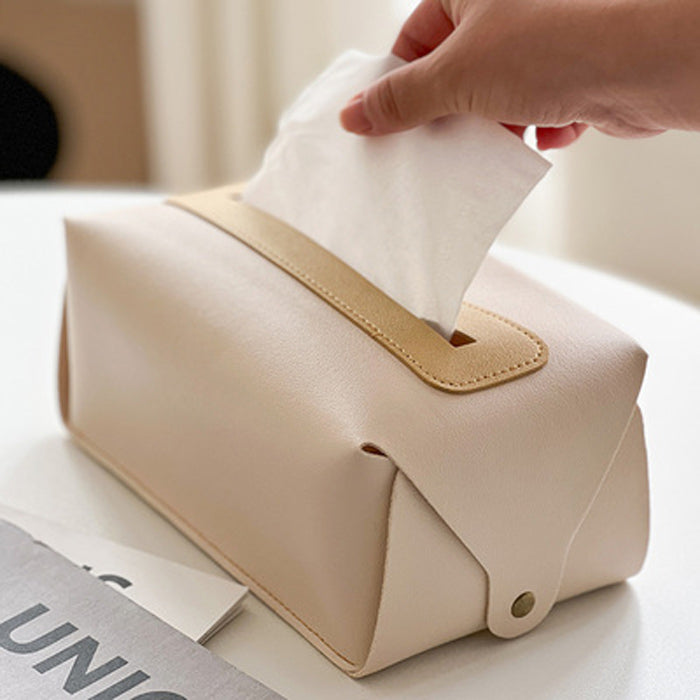 6color leather box tissue case