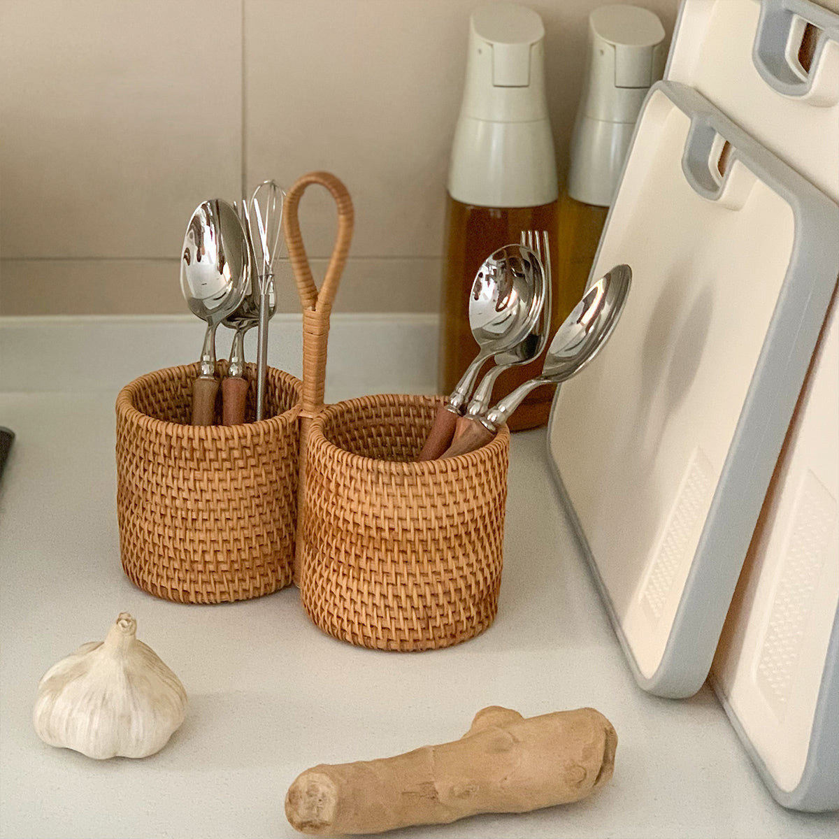 rattan handbag basket