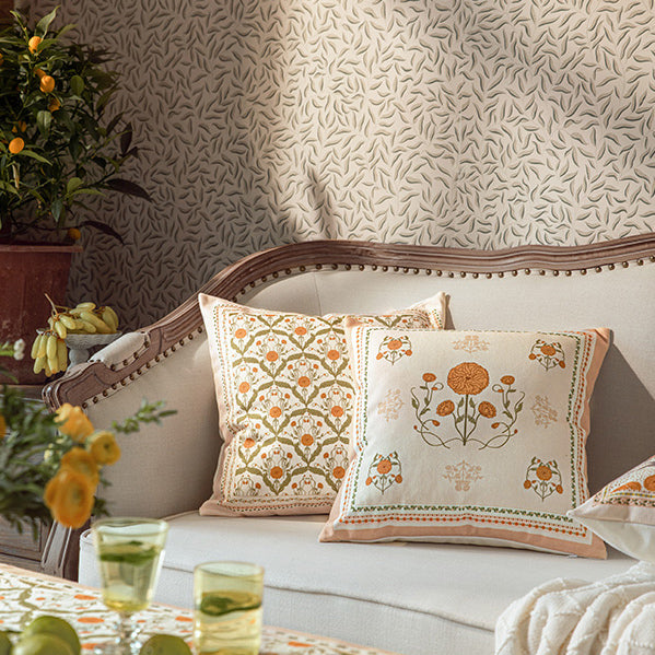 orange margarita square cushion