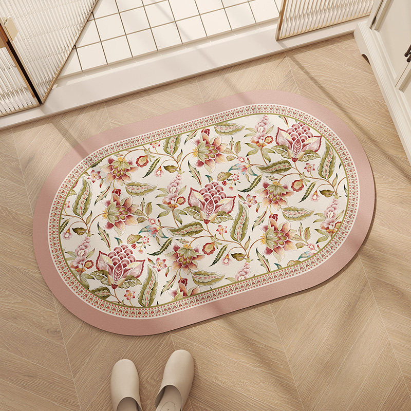 6design luxury flower bath mat