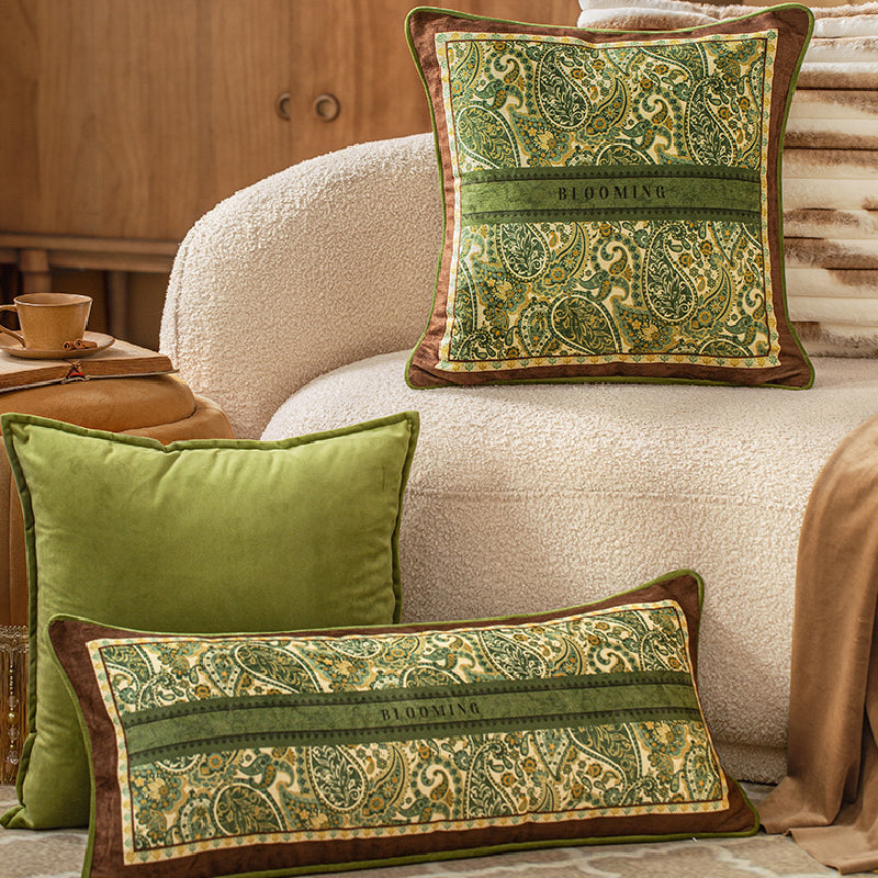 green blooming cushion
