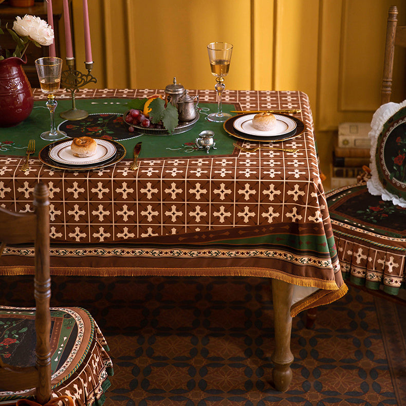 european rose art table cloth