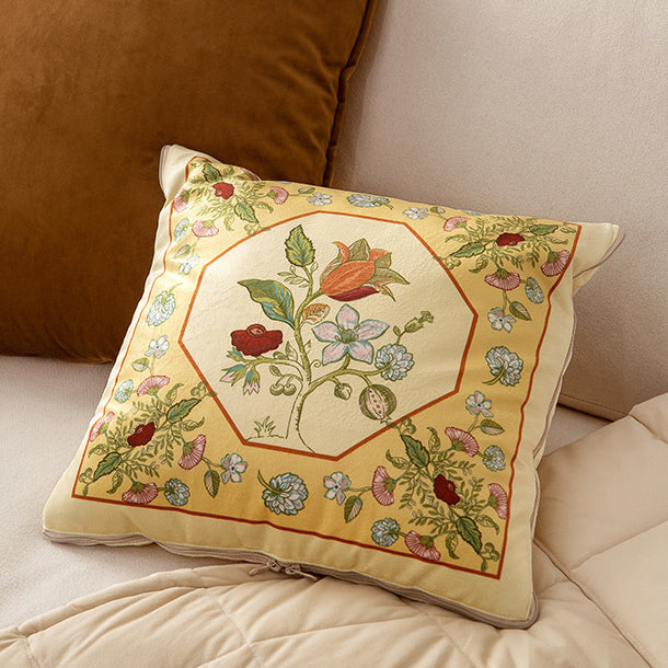 bright floral 2way quilt cushion