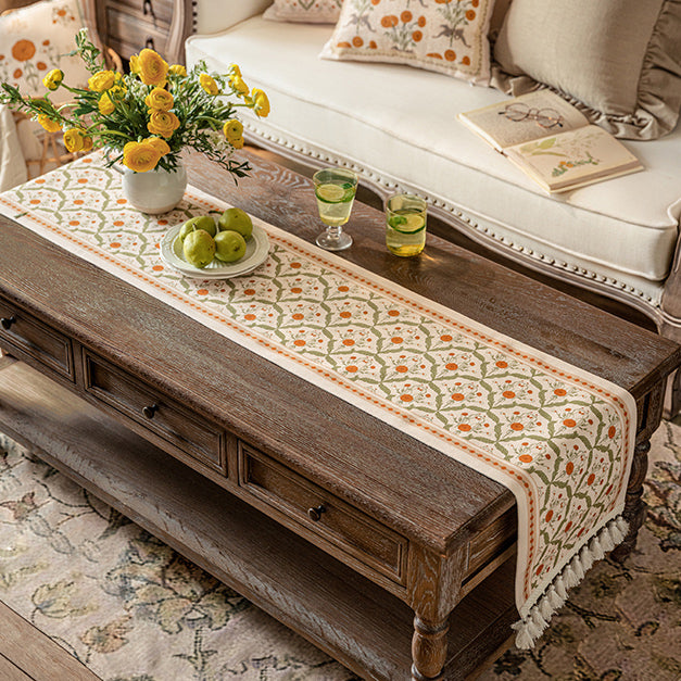 orange margarita table runner