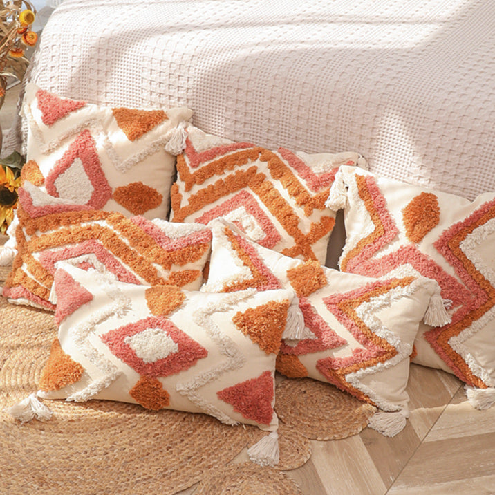 6design bohemian fringe cushion