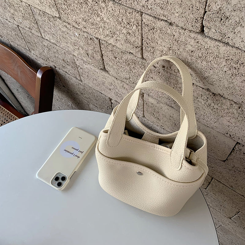 3color autumn mini leather bag