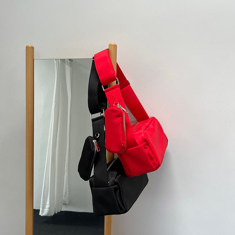 2color casual square shoulder bag