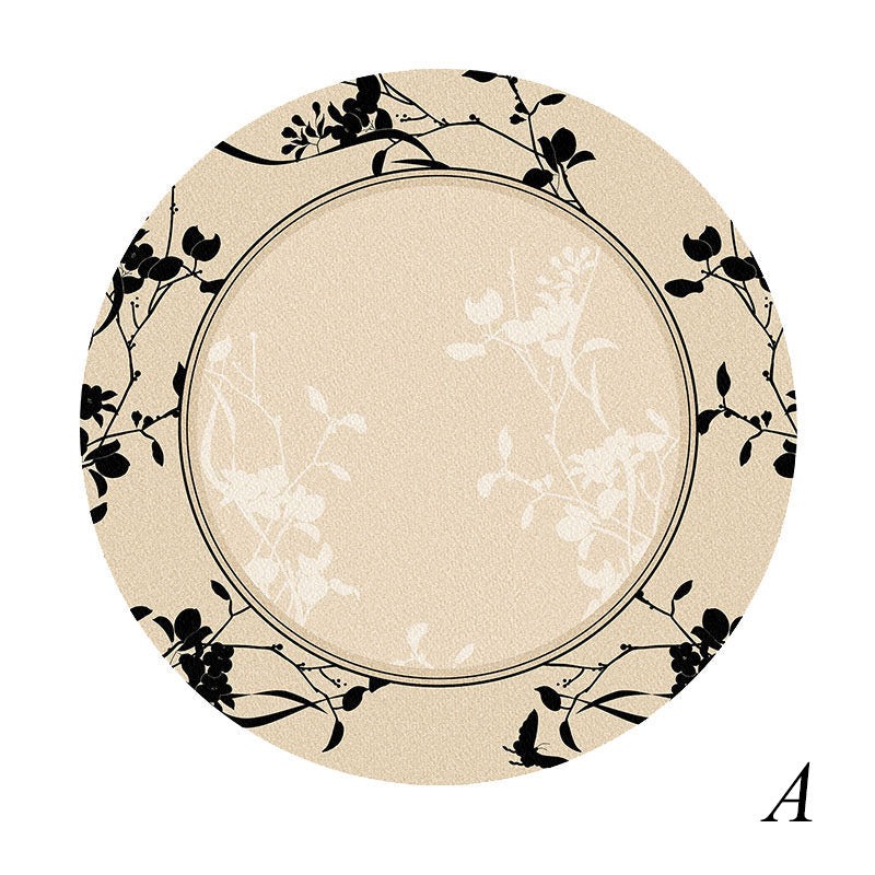 7design gray nature round carpet