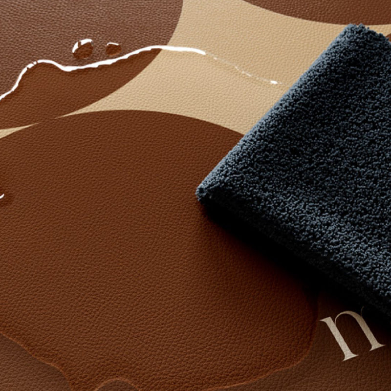 brown circle minimalism sink mat