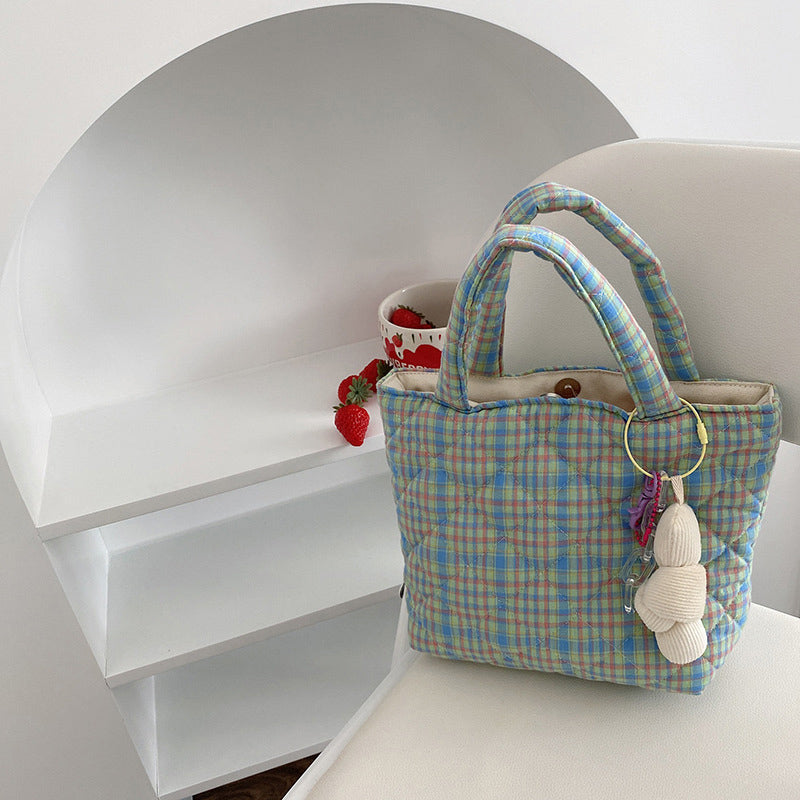 【即納】5color quilting check bag