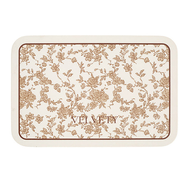 2color french flower velvety place mat