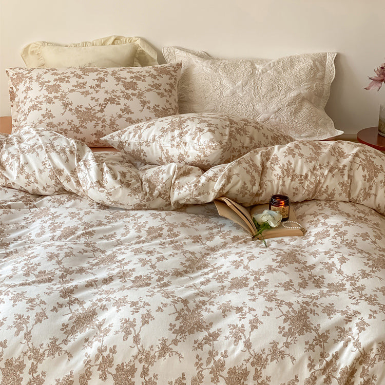 2color detailed picture bedlinen set