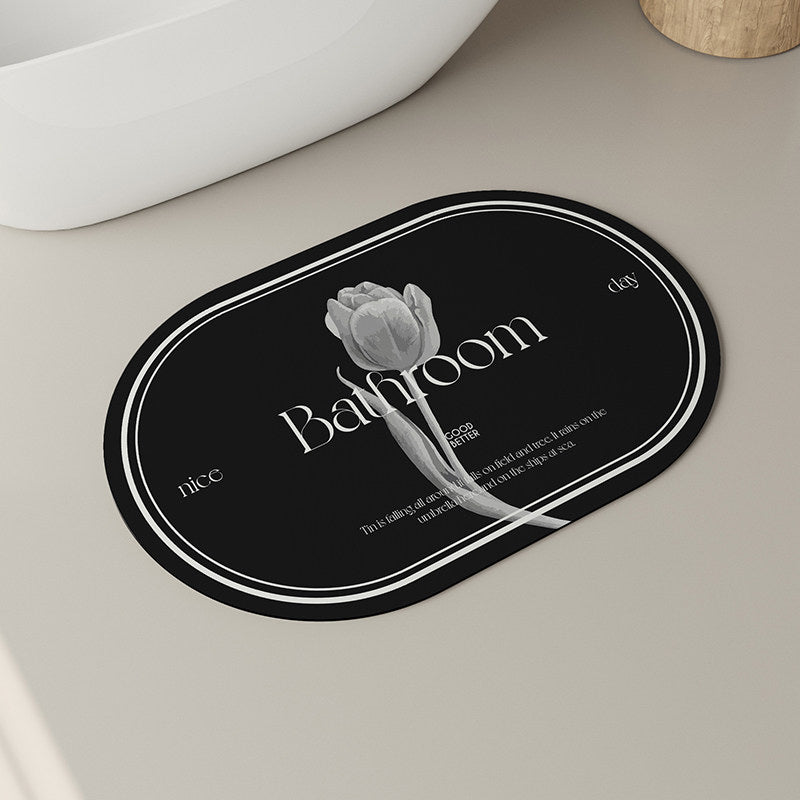 6design chic flower bath mat