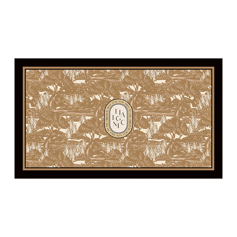 brown elegance logo square table mat