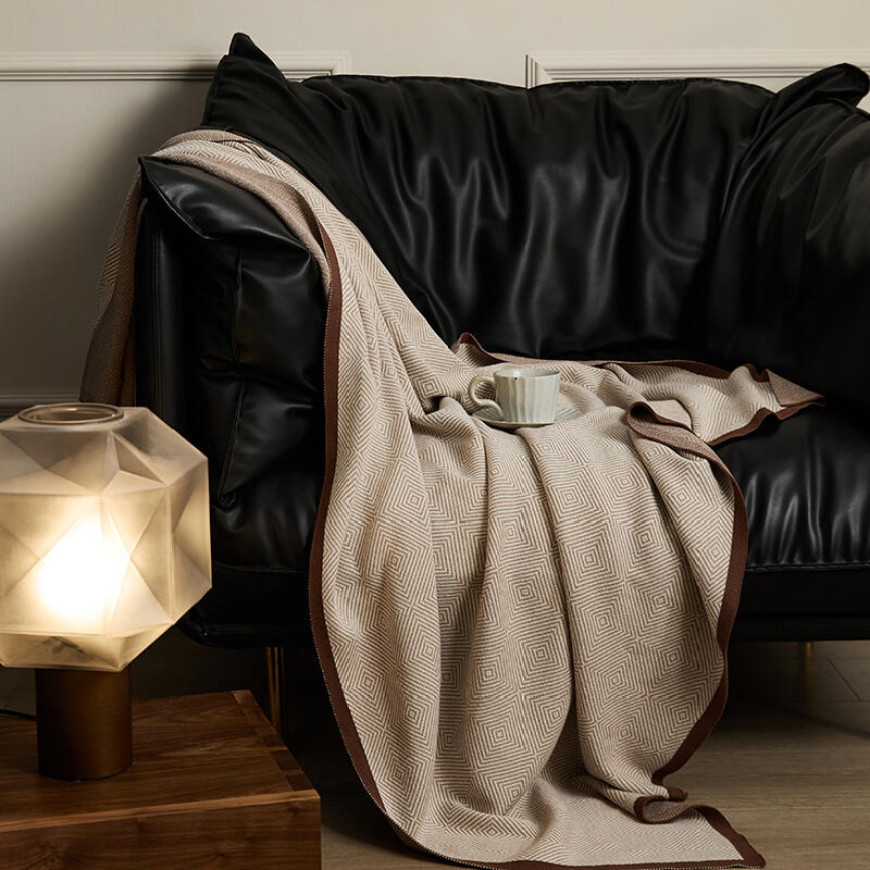 3color geometric pattern modern blanket