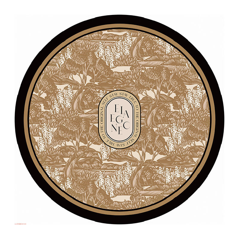 brown elegance logo round table mat