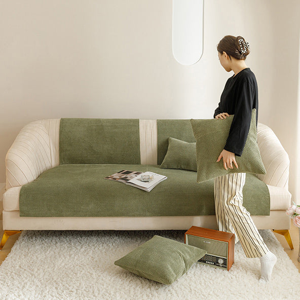 6color simple dot sofa cover