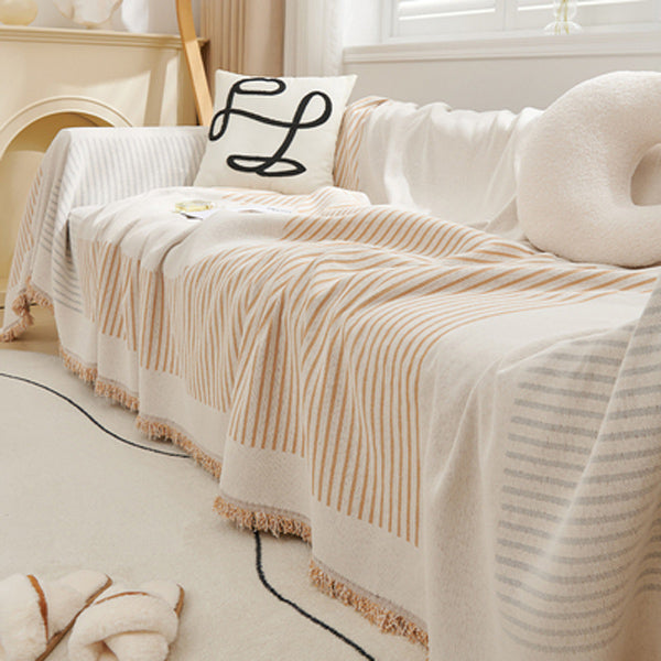 4color two tone line sofa cover