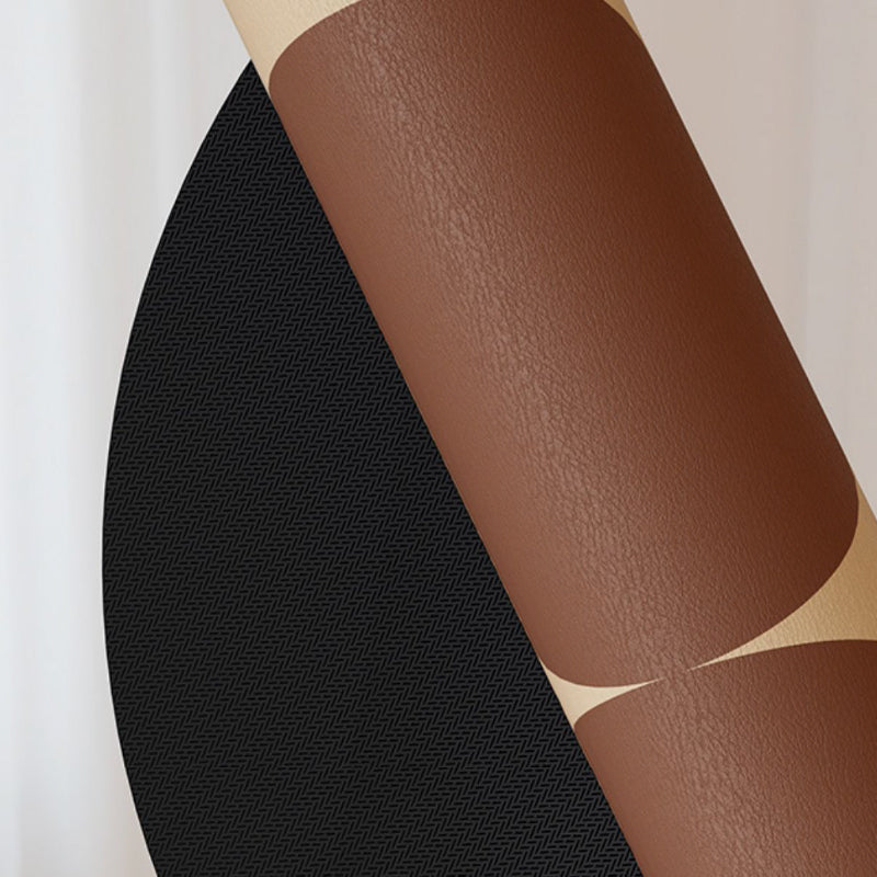 brown circle minimalism bath mat