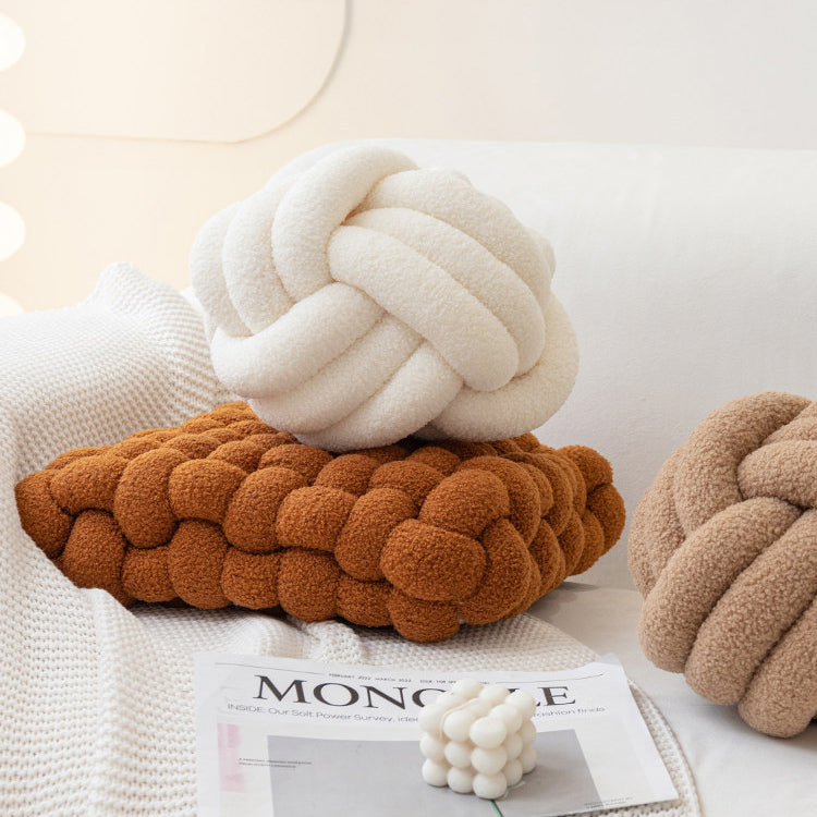 8color boa knit ball cushion