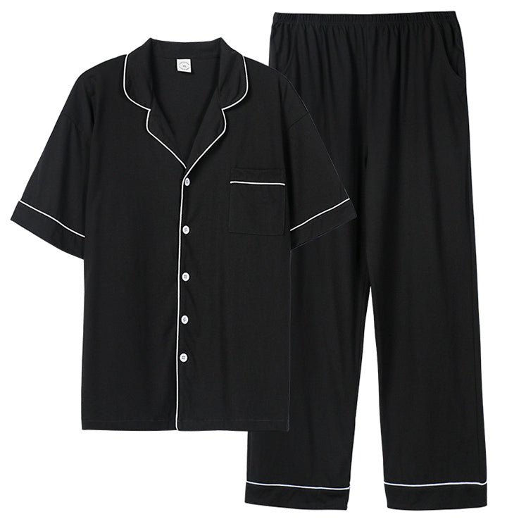 piping charcoal gray pair roomwear