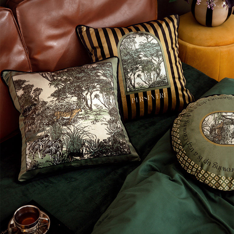 3design green persevere logo cushion