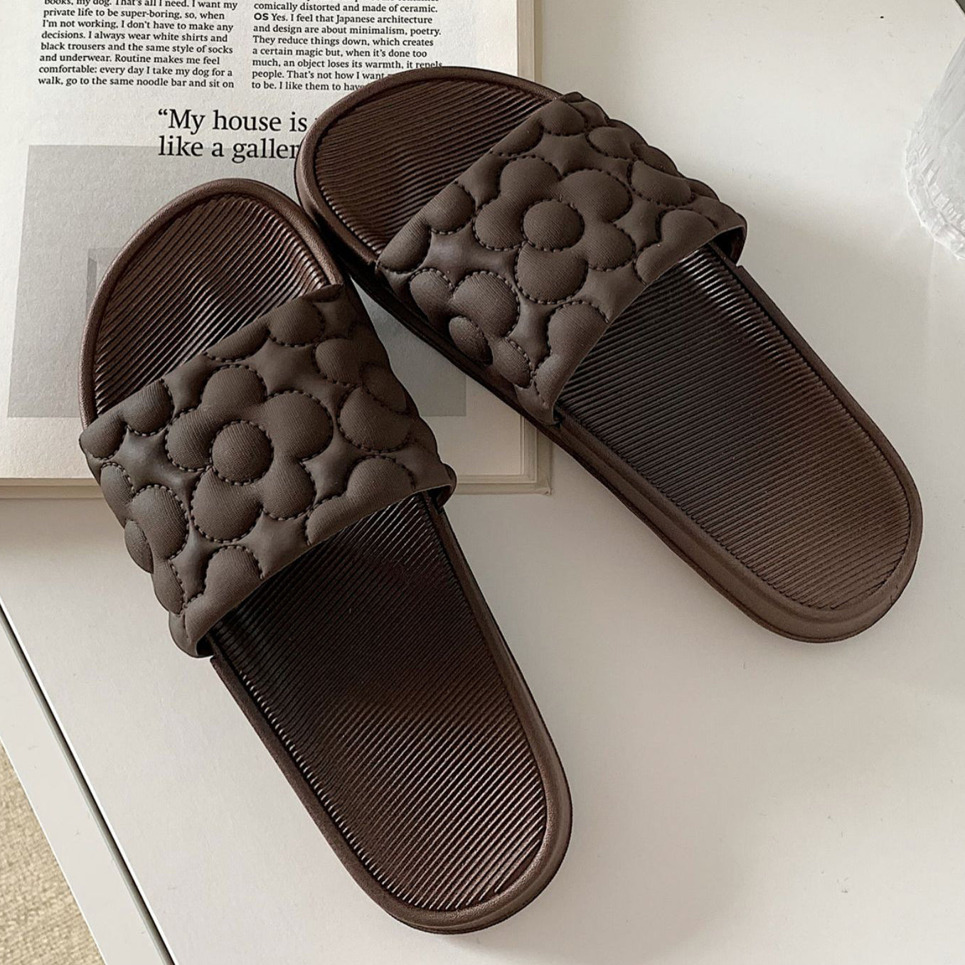 3color flower rubber roomshoes