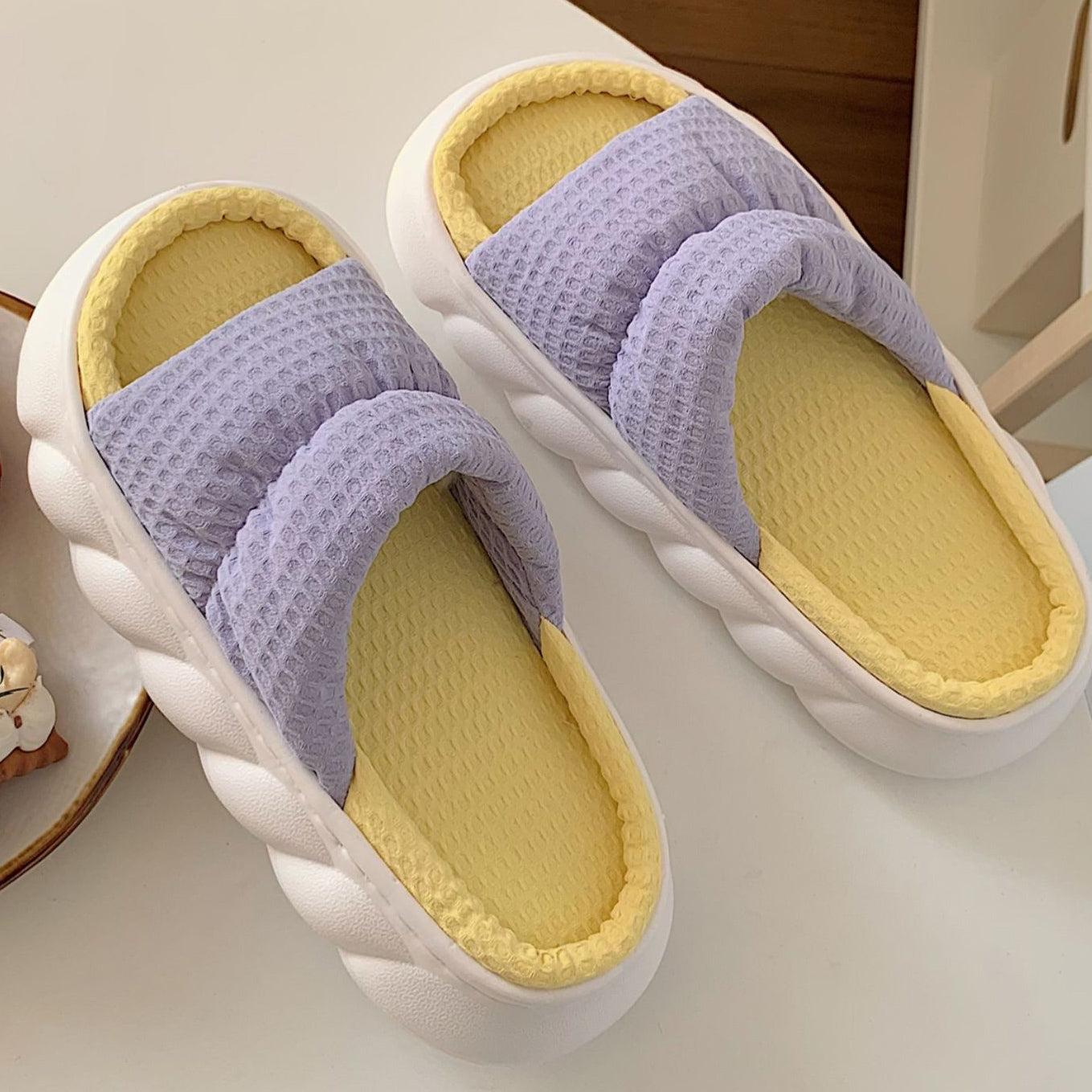 3color two-tone rubber roomshoes