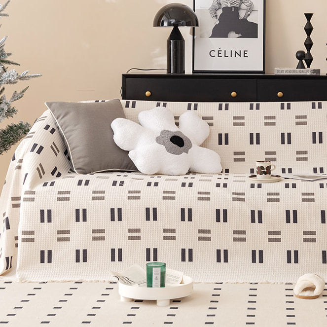 6design monotone geometry sofa cover