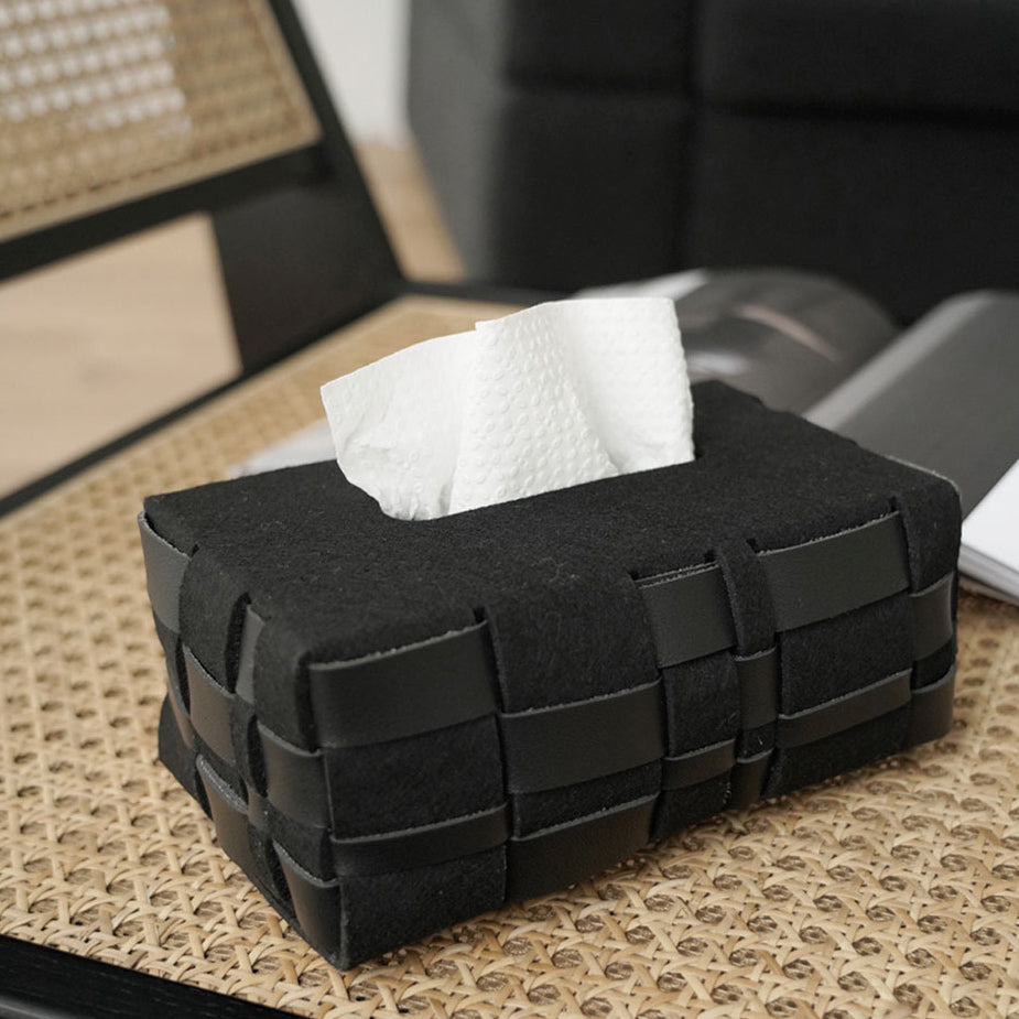 3color felt knit tissue case