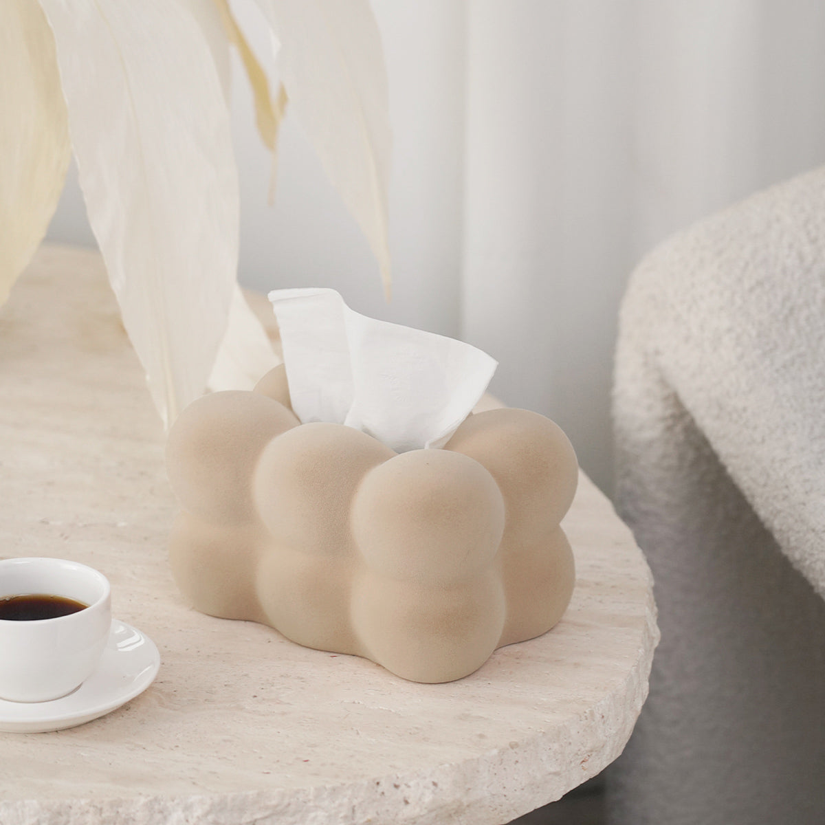 3color furry cloud tissue case