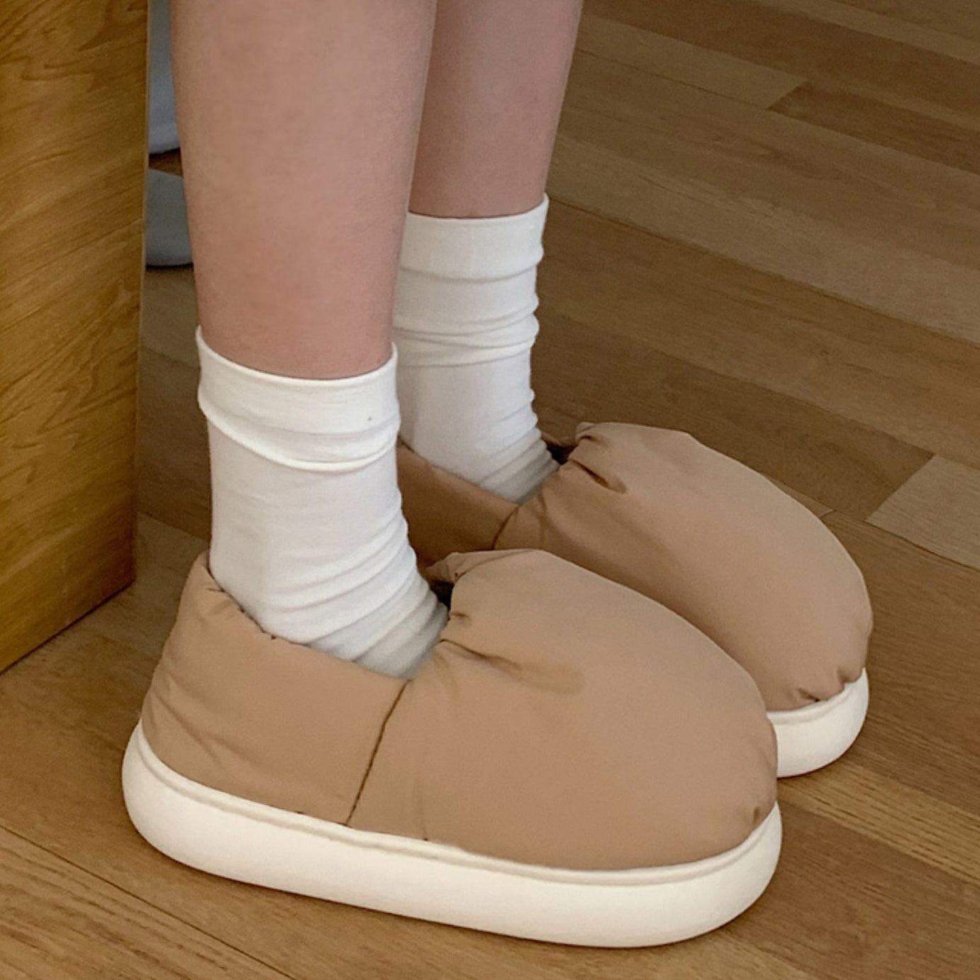 4color cotton cushion roomshoes