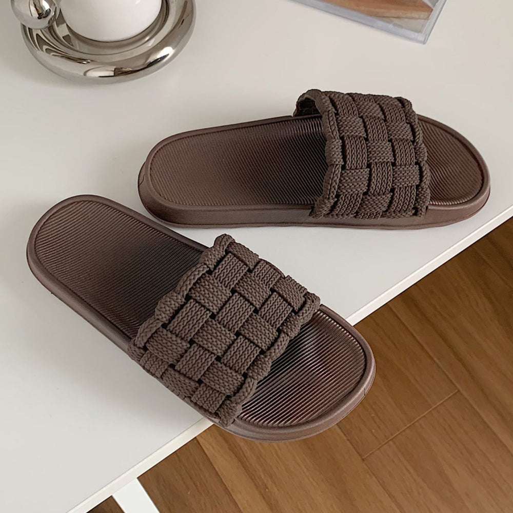 3color knit rubber roomshoes