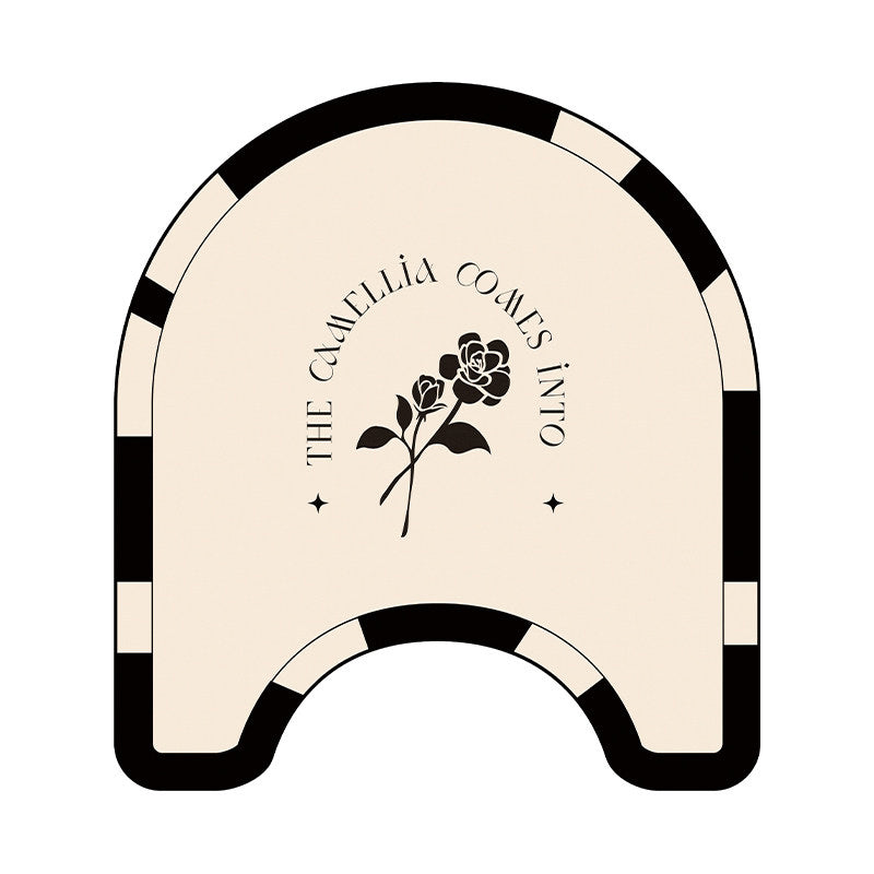 black tulip toilet mat