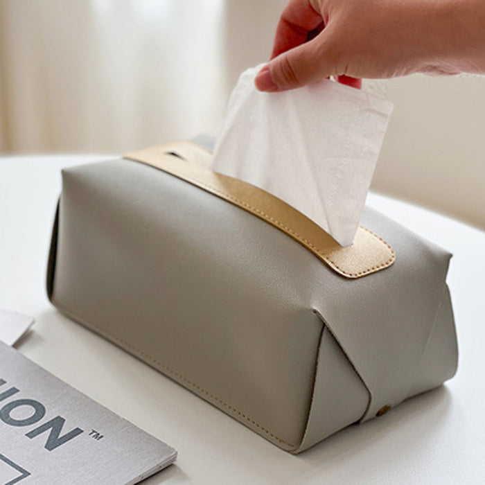 6color leather box tissue case