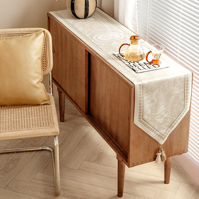 beige elegance logo table runner