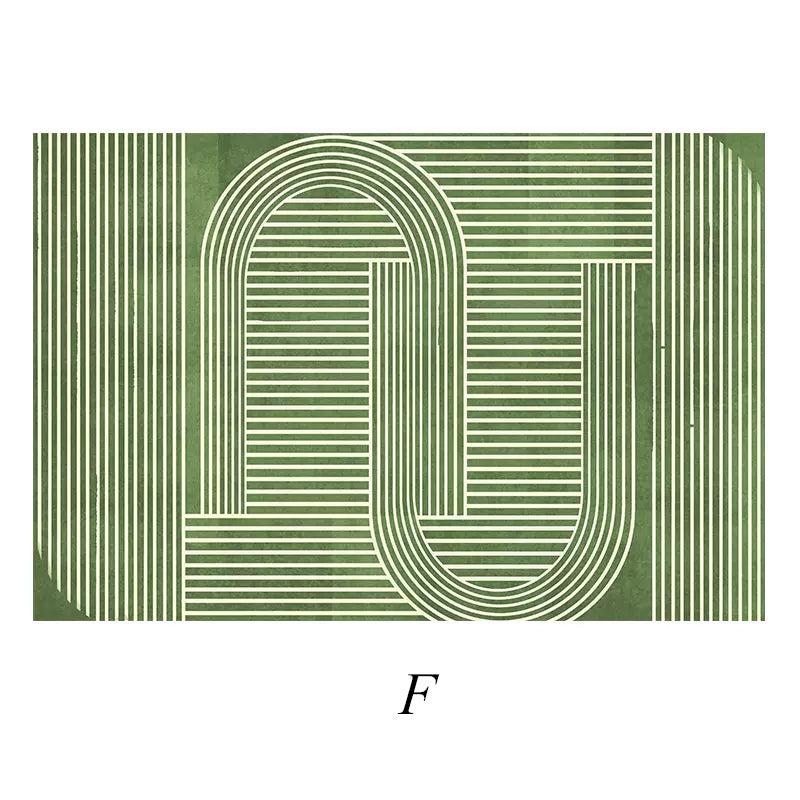 8design blue & green square carpet