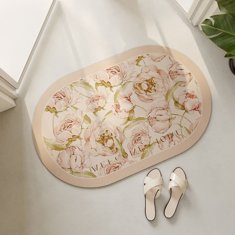 4design romantic flower bath mat
