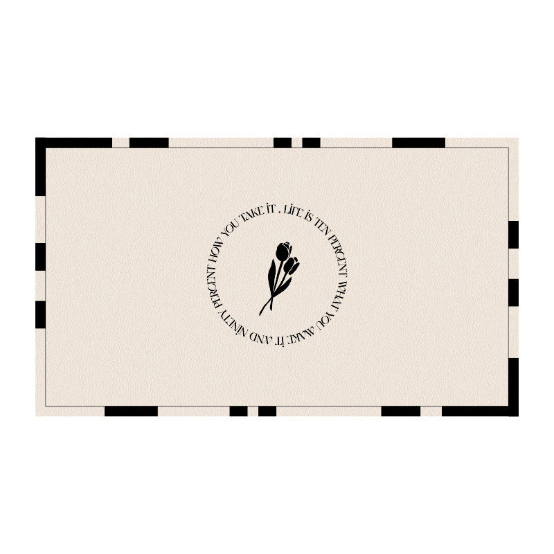 black tulip square table mat