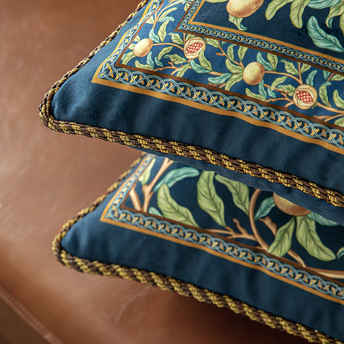 american retro pomegranate square cushion